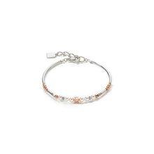 Load image into Gallery viewer, Brilliant Square Layer Pearl Bracelet Silver Rose Gold
