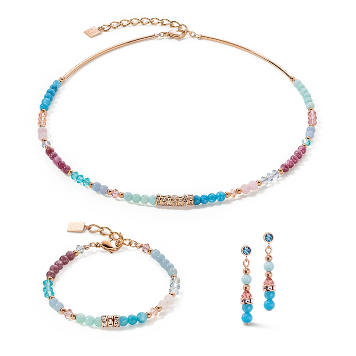 Princess Precious Earrings Aqua-Lilac