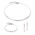 Princess Pearls Bracelet Silver Light Blue