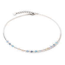 Load image into Gallery viewer, Princess Pearls necklace Silver Light Blue
