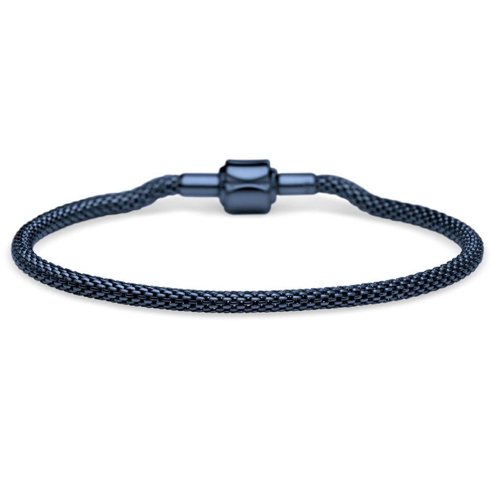 Bering Bracelet Navy Blue Stainless Steel