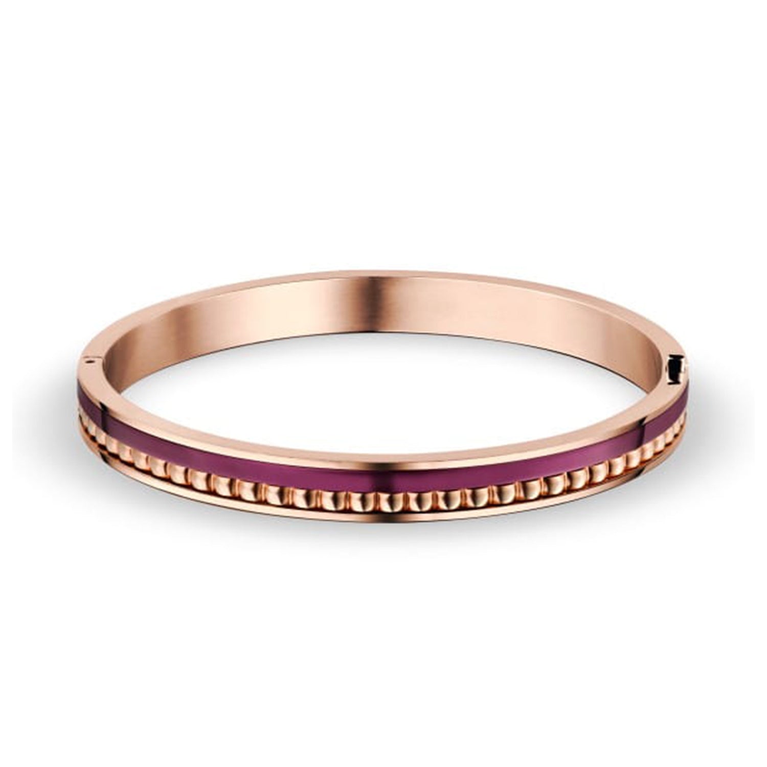 BERING Bangle Purple and Rose Gold Stainless Steel