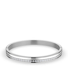 Load image into Gallery viewer, Bering Bangle White and Stainless Steel
