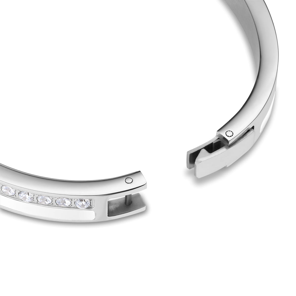BERING Bangle White and Stainless Steel