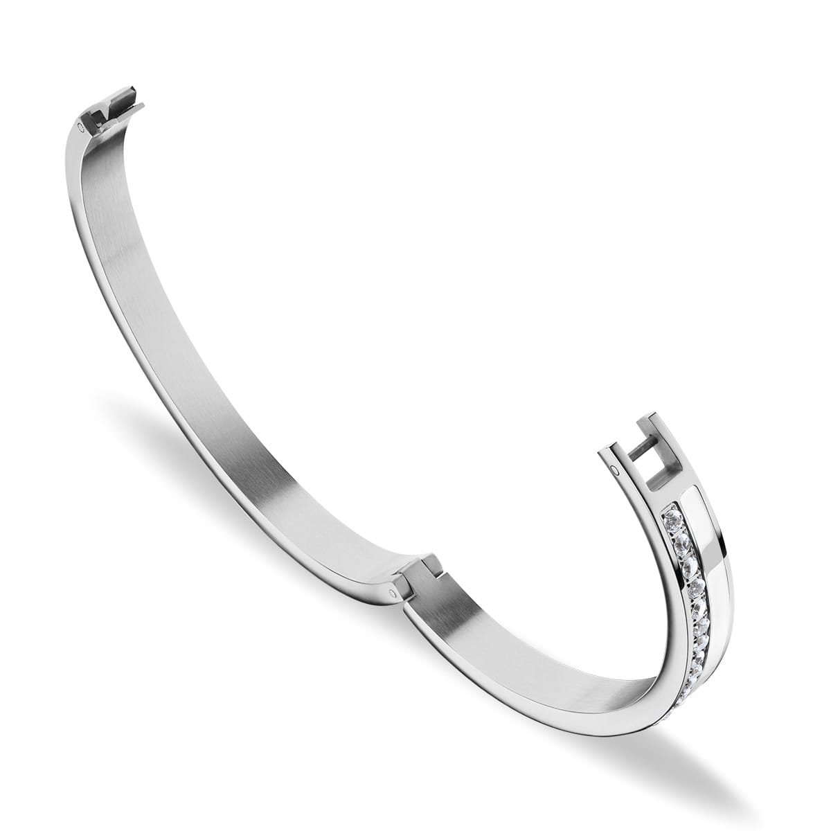 BERING Bangle White and Stainless Steel