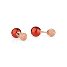 Load image into Gallery viewer, Bering Earrings | Red Sparkling Rose Gold | 703-394-05 | Petite
