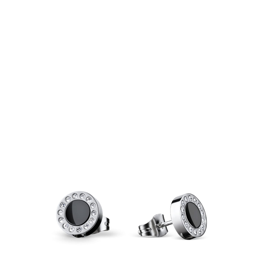 Bering Earrings | Silver Black and Swarovski | 707-160-05