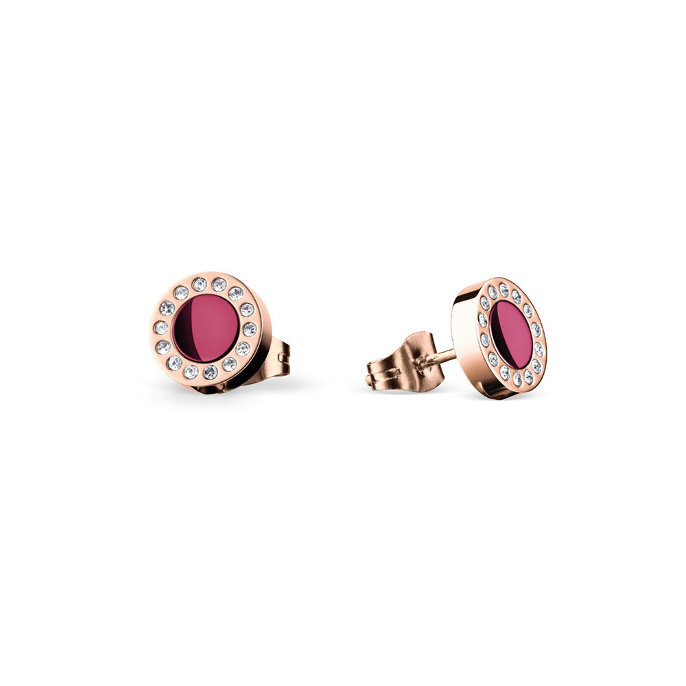 Bering Earrings | Polished rose gold | 707-390-05 | Purple Anniversary