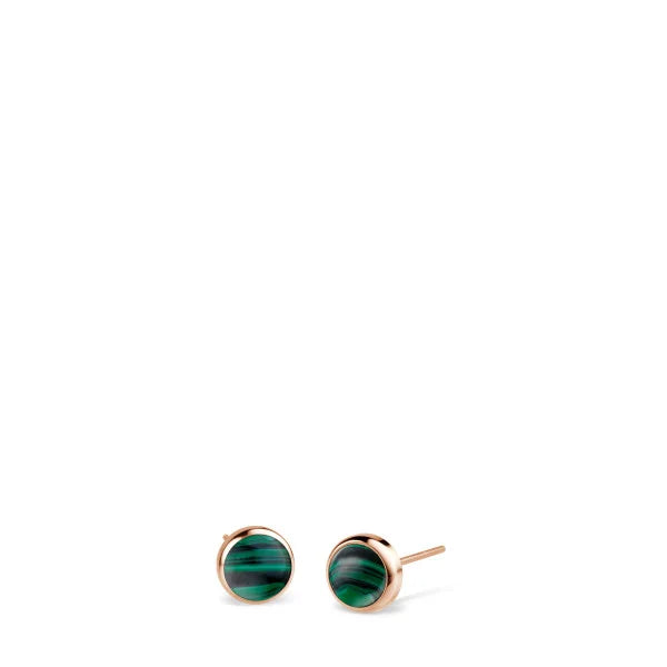 Bering Earrings | Malachite Rose Gold | 714-37-05 | Petite