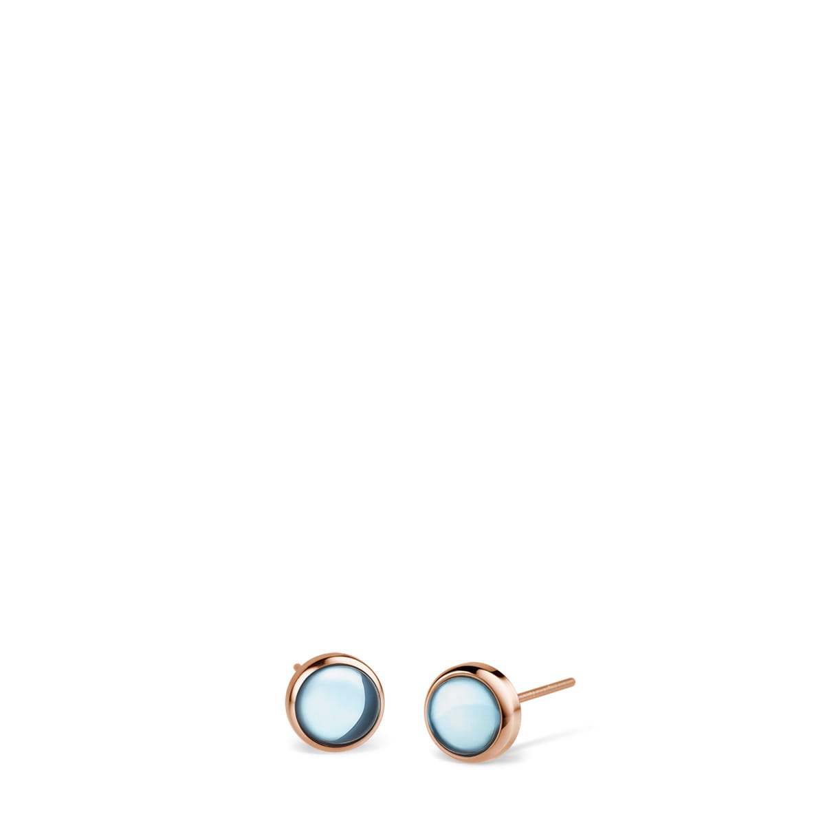 BERING Earrings | Blue Rose Gold | Petite