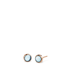 Load image into Gallery viewer, Bering Earrings | Blue Rose Gold | Petite
