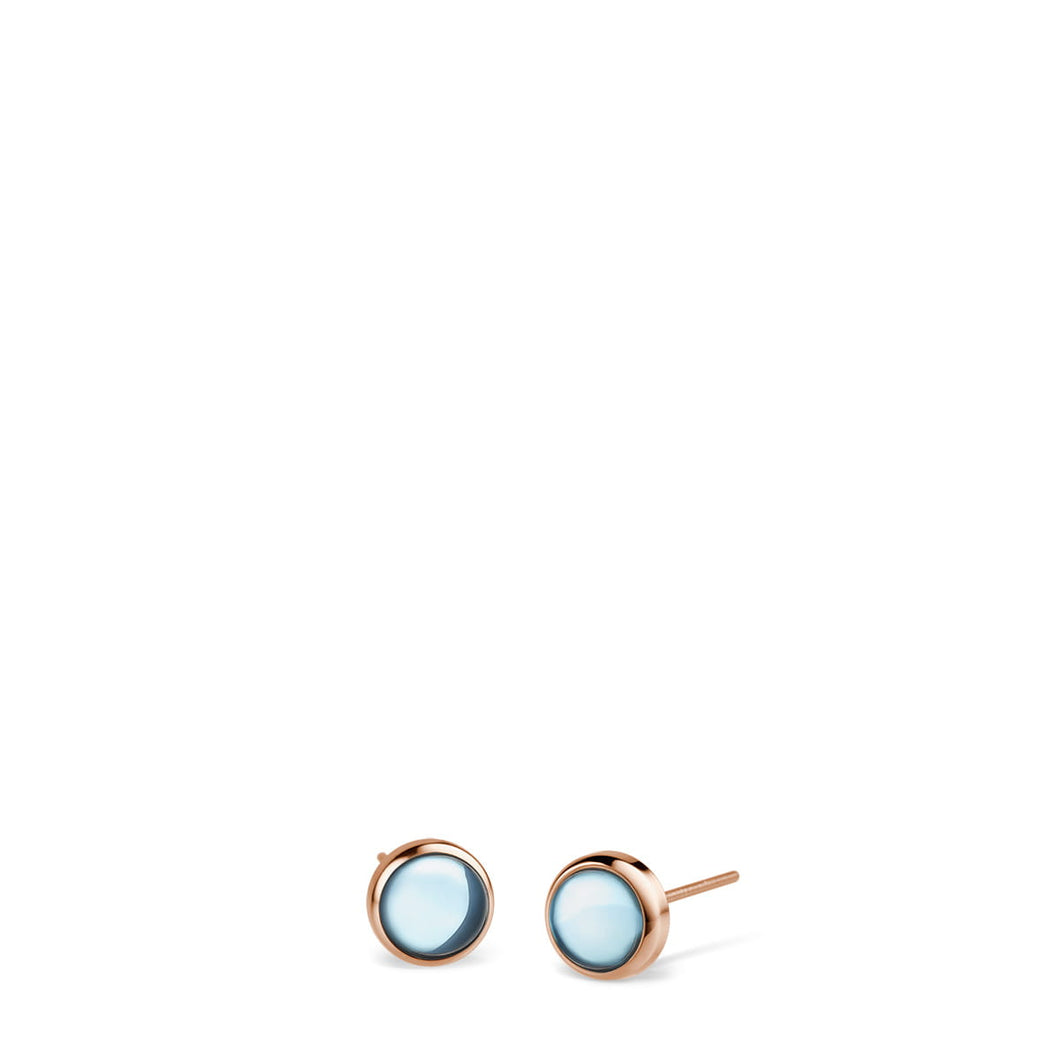 Bering Earrings Blue Rose Gold Petite Merchant s Jewellers