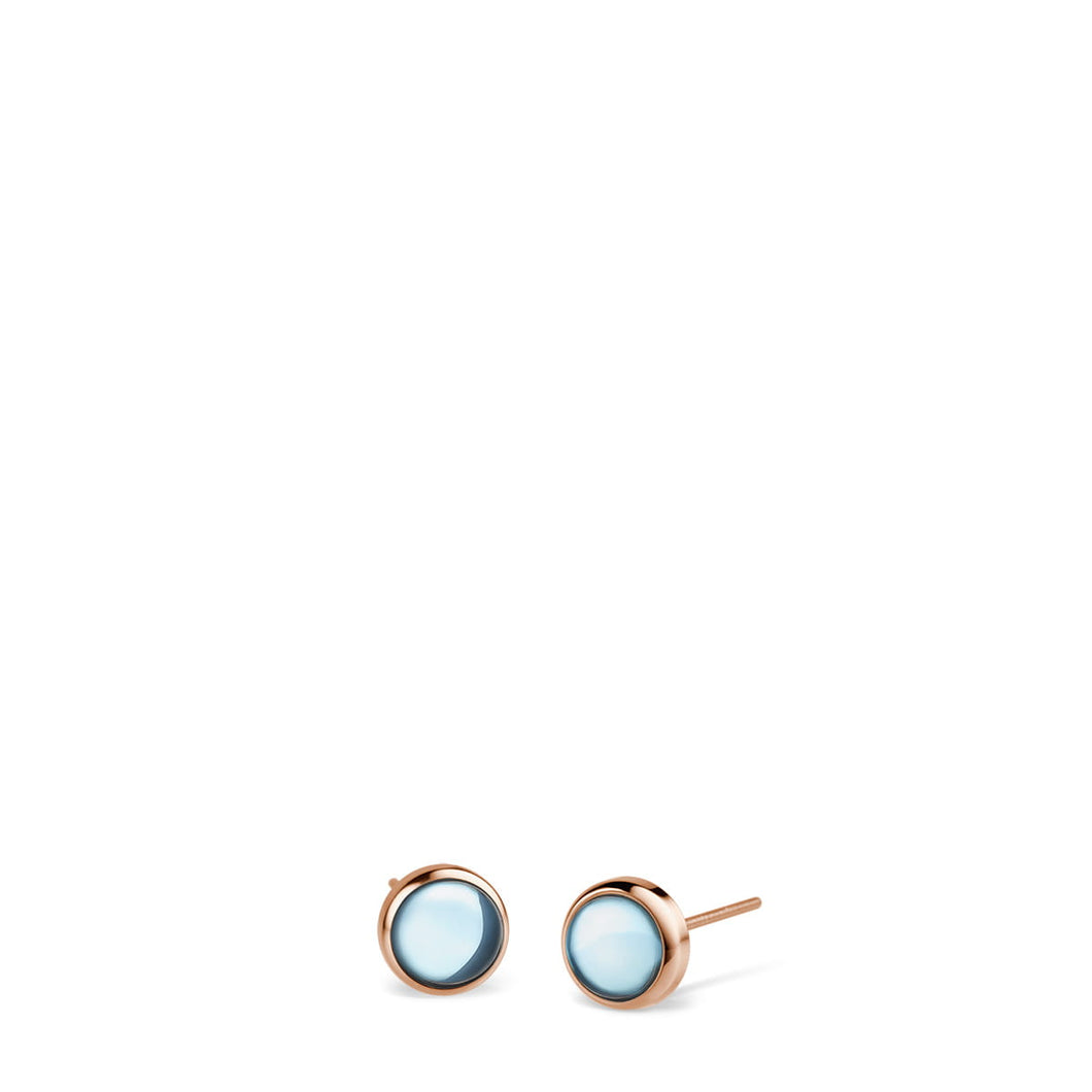 Bering Earrings | Blue Rose Gold | Petite