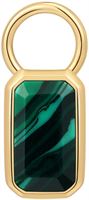 Gold Faceted Green Earring Charm