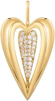 Gold Sculpted Heart Charm
