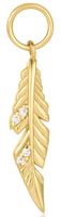 Gold Feather Earring Charm