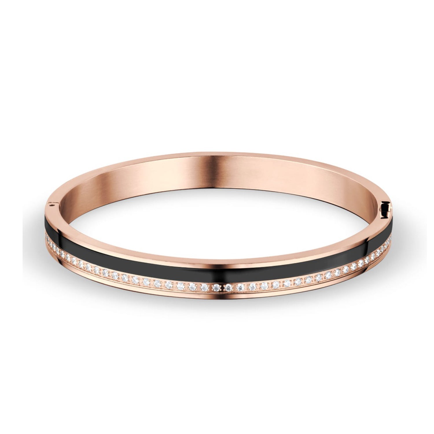 BERING Bangle Black and Rose Gold Stainless Steel