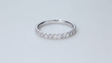 Load and play video in Gallery viewer, 18ct White Gold Diamond Micro Set Half Eternity Band
