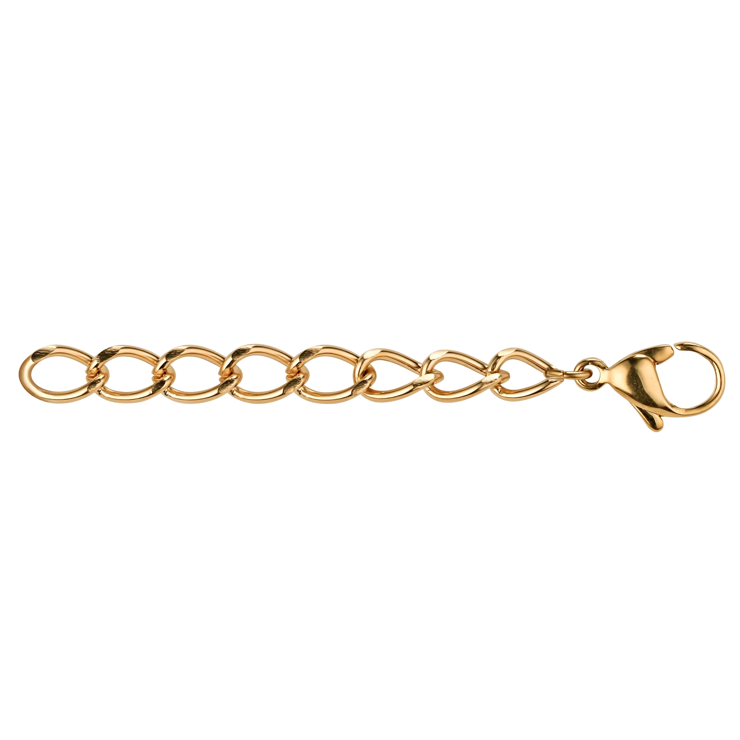 Extension chain with clasp stainless steel gold
