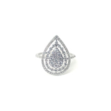 Load image into Gallery viewer, 9ct White Gold Diamond Teardrop Ring
