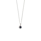 9ct White Gold Sapphire & Diamond Necklace