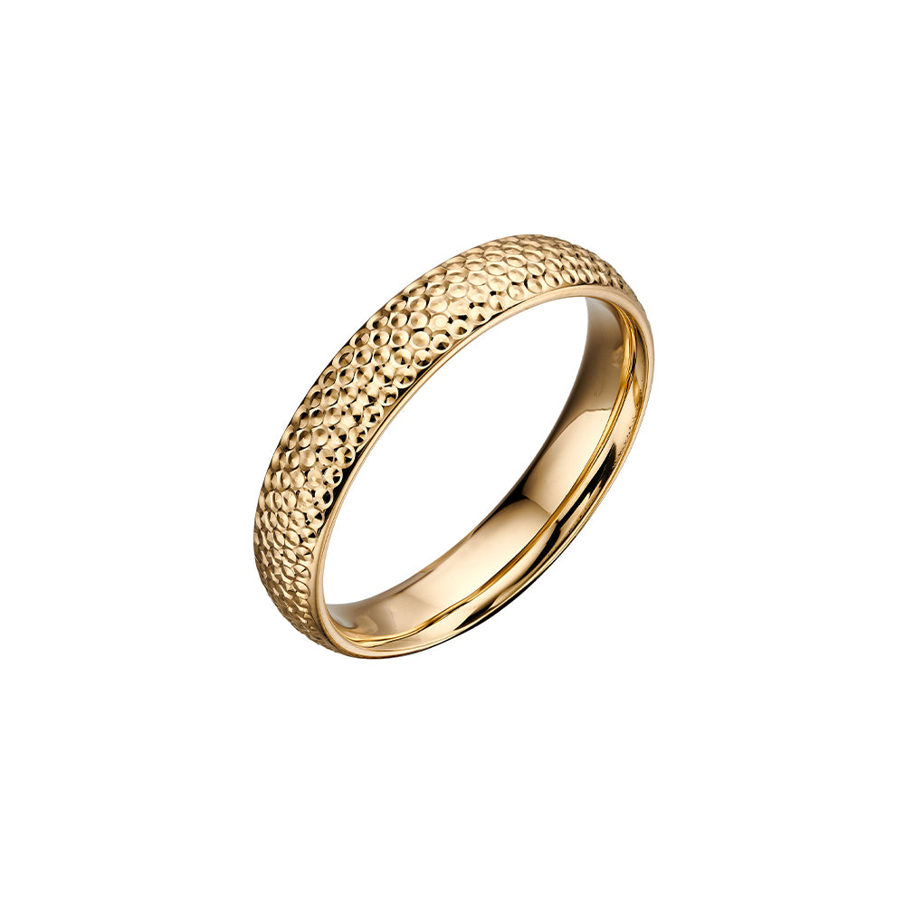 9ct Yellow Gold Textured Ring