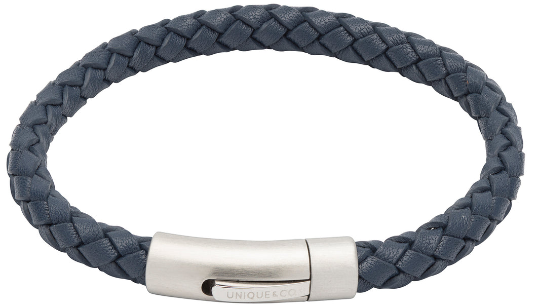 Blue Leather Bracelet B399BLUE
