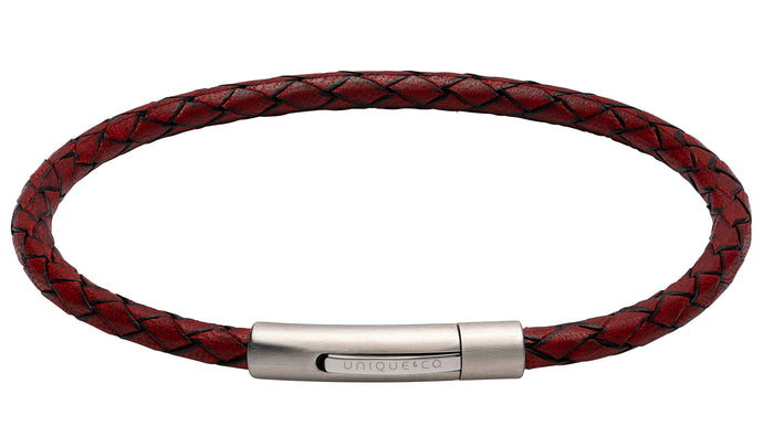 Antique Red Leather Bracelet B444ARE