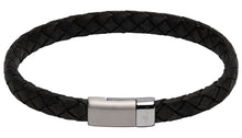 Load image into Gallery viewer, Black Leather Bracelet B446BL
