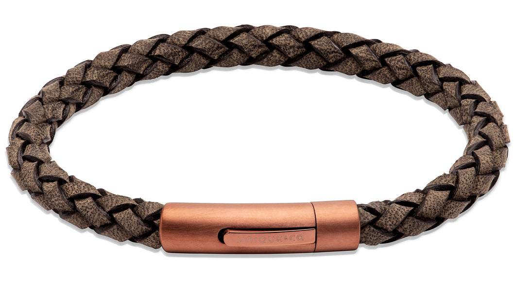 Antique Brown Leather Bracelet B452ABL
