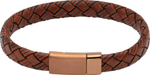 Load image into Gallery viewer, Lido Cognac Leather Bracelet with Brown Clasp B477LC
