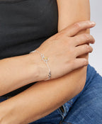 Silver & Gold Honeycomb Bee Bracelet