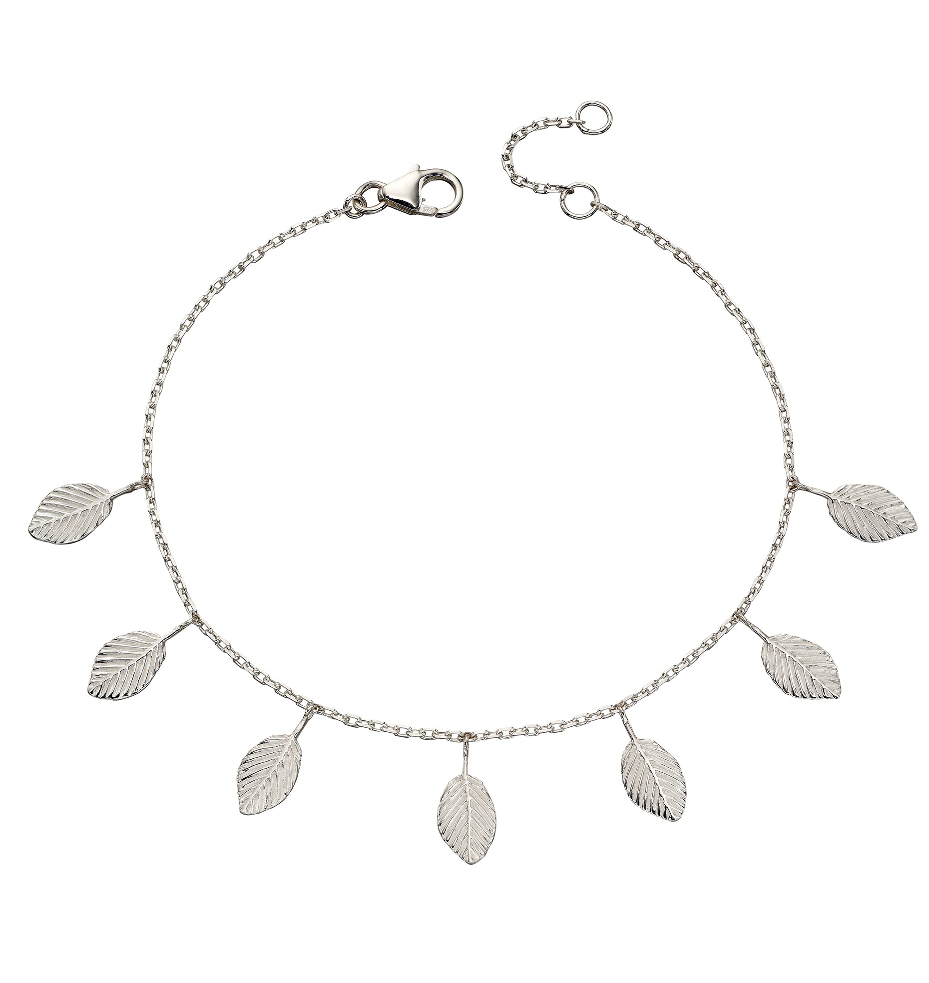 Silver Multi Leaf Bracelet