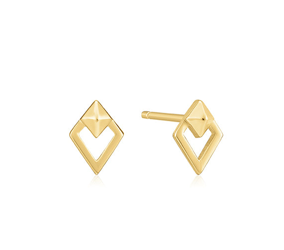 Gold Spike Diamond Stud E025-08G
