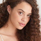 Silver Padlock Sparkle Stud Earrings E032-03H