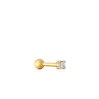 Gold Mini Sparkle Barbell Single Earring E035-05G