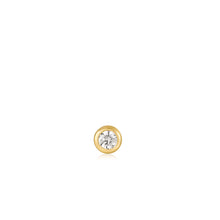 Load image into Gallery viewer, Gold Sparkle Bezel Barbell Single Earring E035-06G
