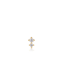 Load image into Gallery viewer, Gold Double Sparkle Barbell Single Earring E035-07G
