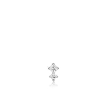 Load image into Gallery viewer, Silver Double Sparkle Barbell Single Earring E035-07H
