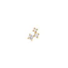 Load image into Gallery viewer, Gold Sparkle Galaxy Barbell Single Earring E047-11G
