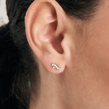 Load image into Gallery viewer, Gold Sparkle Cluster Climber Barbell Single Earring E047-12G
