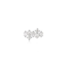 Load image into Gallery viewer, Silver Sparkle Cluster Climber Barbell Single Earring E047-12H
