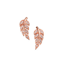 Load image into Gallery viewer, Rose Gold Leaf studs
