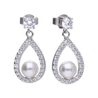 Pearl Open Teardrop Earrings E5597