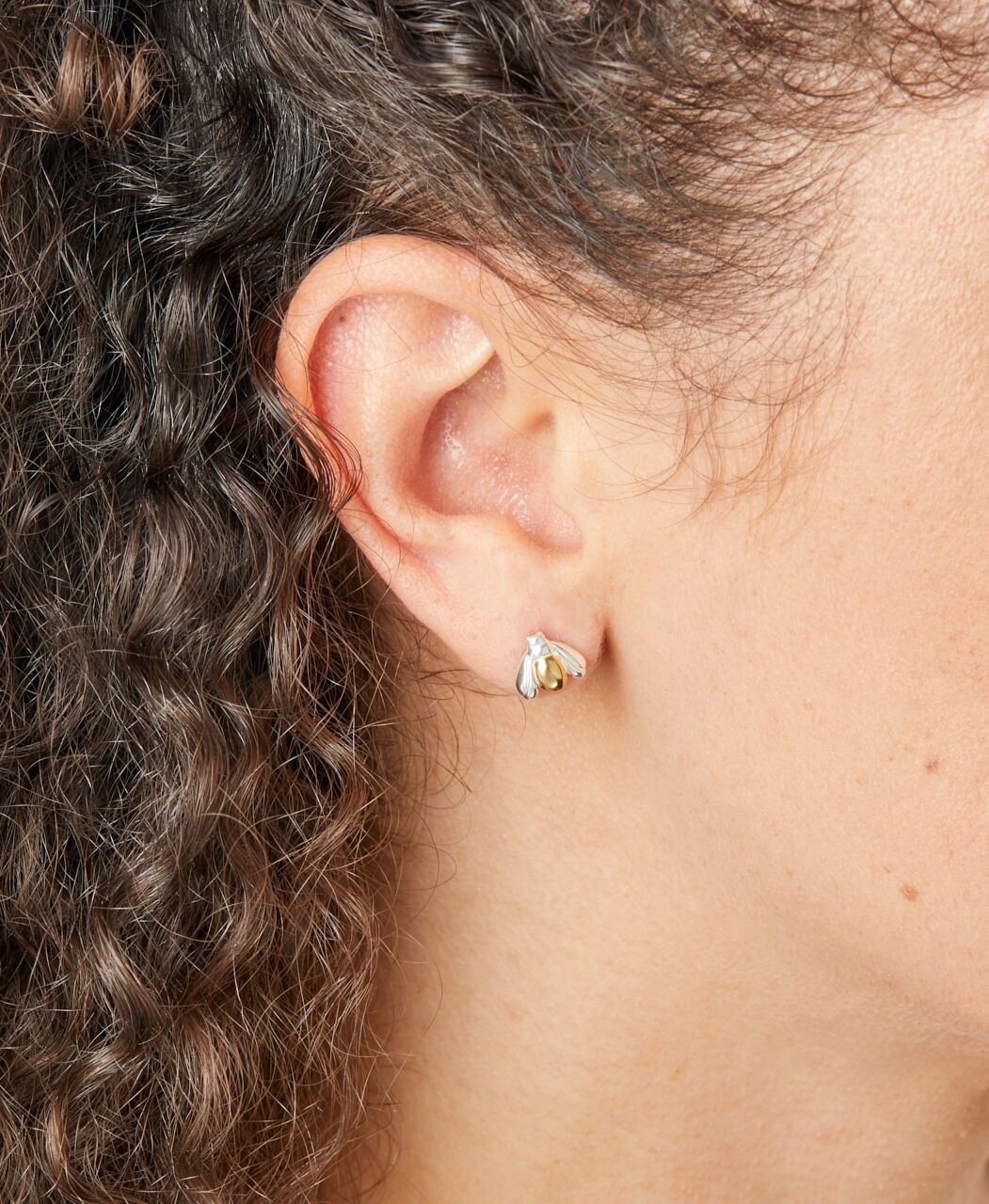 Silver & Gold Bee Earrings