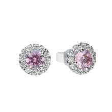 Load image into Gallery viewer, Pink Round Cluster Earrings E5775
