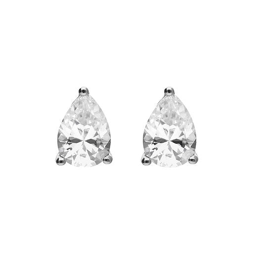 Teardrop Shaped Zirconia Stud Earrings E6056