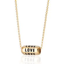 Load image into Gallery viewer, Long Gold Love is all around Necklace (BLACK)
