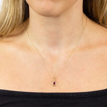 Load image into Gallery viewer, 9ct Yellow Gold Ruby Teardrop Pendant
