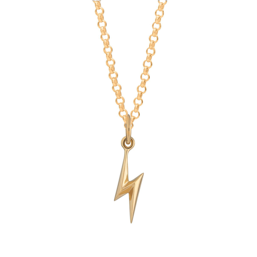 Gold Lightning Bolt Necklace